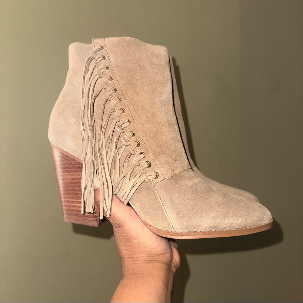 Aldo Fringe Suede Ankle Boots